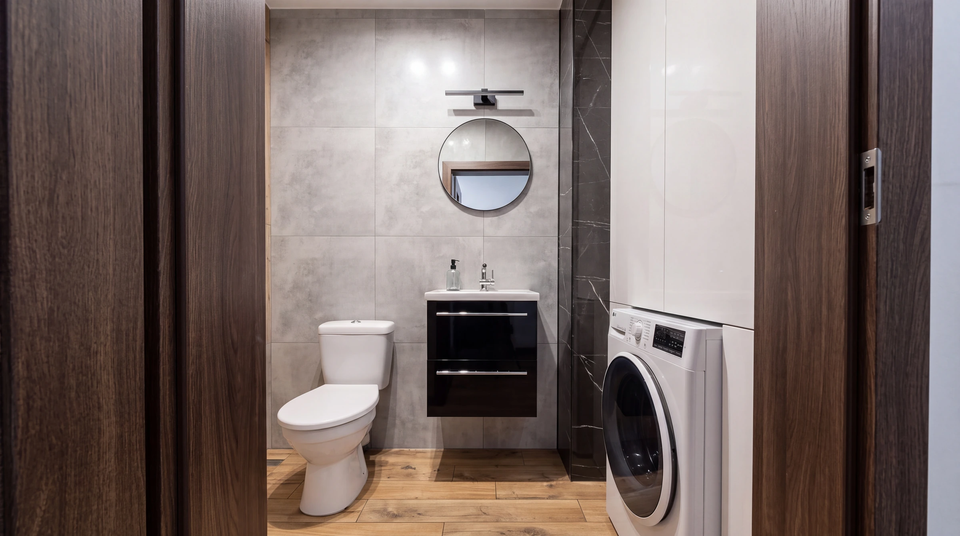 WC z zabudową pralniczą